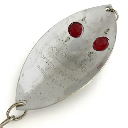 Hofschneider Red Eye Muskie Skeddrag, Nickel / Red Eyes, 65g, #6923
