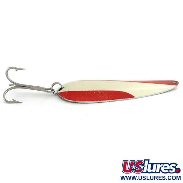 Nebco Aqua Spoon Skeddrag, Röd / Vit / Nickel, 21g, USA, #6928