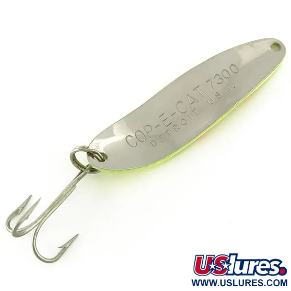 Dardevle Cop-E-Cat 7300 UV Skeddrag, Fluogul/Nickel, 10g, UV-Glow, #6988