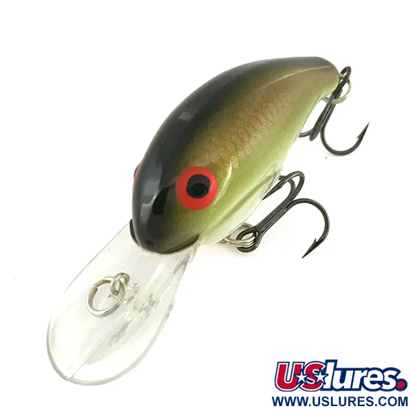 Bandit 200 Crankbait, Oliv-Guld, 8.5g, Rasselsystem, #7077