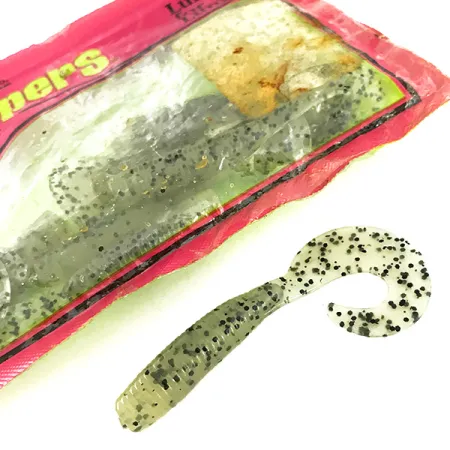 Chompers Single Tail Grub 8pcs Jigg, Chartreuse Pepper, #7088