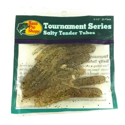 Bass Pro Shops Salty Tender Flipping Tubes gummibete 7-pack