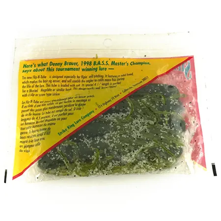 Strike King Flipt-N-Tube Jigg, Green Pumpkin, 13cm, 7-pack, #7090