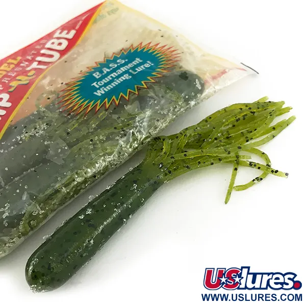 Strike King Flipt-N-Tube Jigg, Green Pumpkin, 13cm, 7-pack, #7090