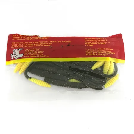 Big Bite Baits Jeff Kriet Squirrel Tail Worm, Green Pumpkin, 15cm, #7093