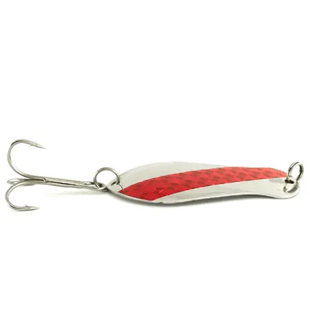 K-B Bait K-B Spoon Skeddrag, Nickel / Röd, 14g, Prismatisk, #7119