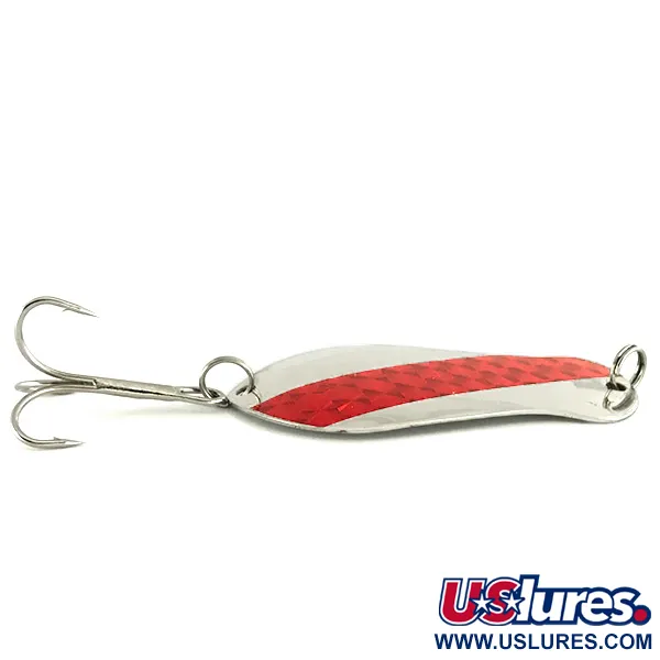 K-B Bait K-B Spoon Skeddrag, Nickel / Röd, 14g, Prismatisk, #7119