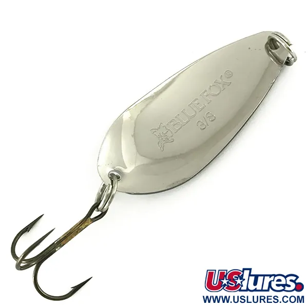 Blue Fox Strobe Tear Drop Spoon Skeddrag, Svart/Vit/Nickel, 11g, #7136