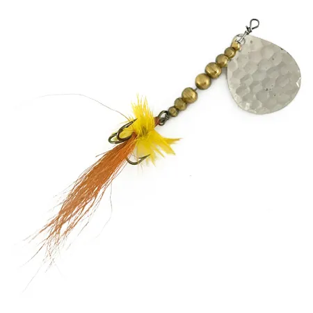 Renosky Lures Swiss Swing Hammered Spoon Spinnare, Hamrad nickel, 7g, Fjäderkrok, #7151