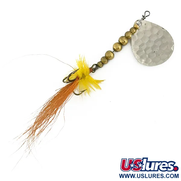 Renosky Lures Swiss Swing Hammered Spoon Spinnare, Hamrad nickel, 7g, Fjäderkrok, #7151