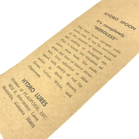 Hydro Lures Hydro Spoon, 11g Svart, Vasskyddat skeddrag #15668