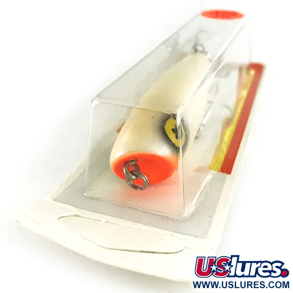 Luhr Jensen P.J.POP, Pearl / Red, 17g, Handgjord träpopper #7158