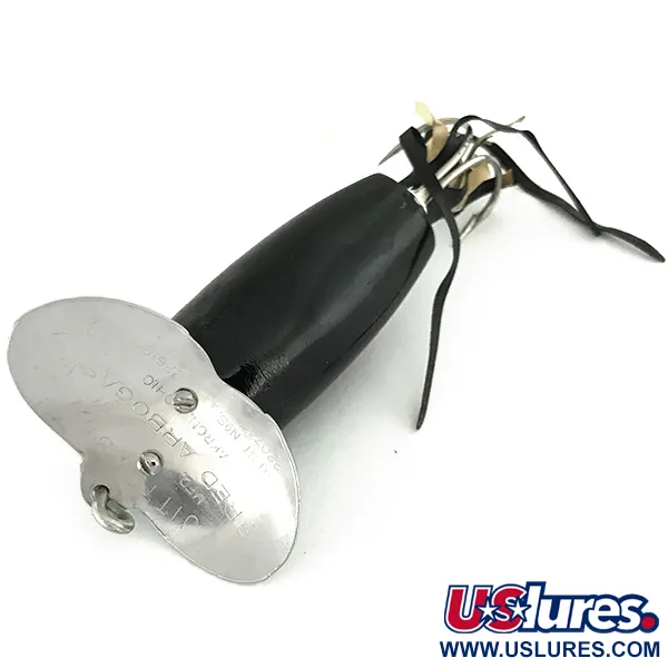 Fred Arbogast Jitterbug Weedless, Svart, 8.5g, vasskyddad, #7275