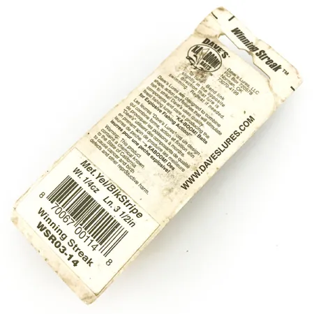 Dave's Ka Boom Winning Streak Deep Diver, Gold, 7g, Rassel, #7370