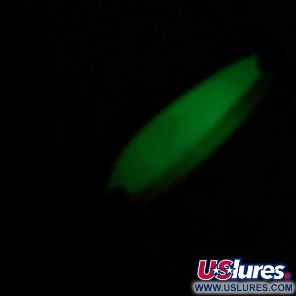 Luhr Jensen Krocodile Die #3 Glow Skeddrag, Vit / Grön, 14g, #7410