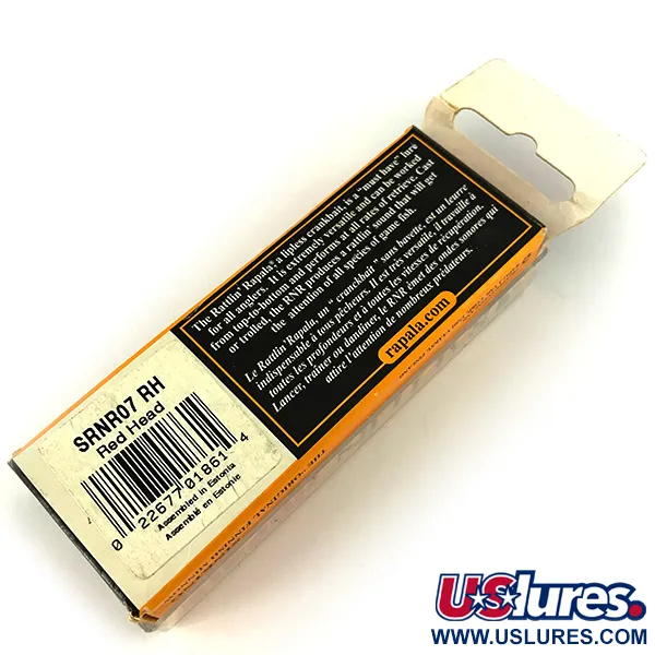 Rapala Rattl'n RAP Lipless Crankbait, Red Head, 16g, Sjunkande, #SRNR07 RH