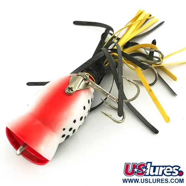 Fred Arbogast Hula Popper Ytbete, Vit Leopard, 8g, #7428