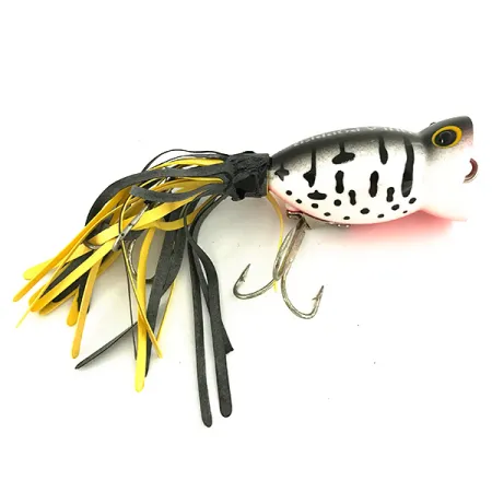 Fred Arbogast Hula Popper Ytbete, Vit Leopard, 8g, #7428