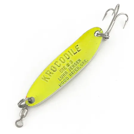 Luhr Jensen Krocodile Die #3 UV Skeddrag, Chartreuse, 10g, UV, #7468