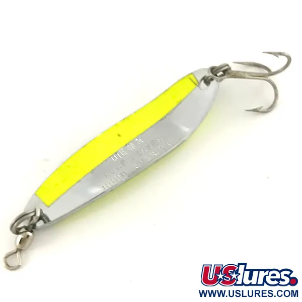 Luhr Jensen Krocodile Die #3 Skeddrag, Nickel/Chartreuse, 10g, UV, #7483
