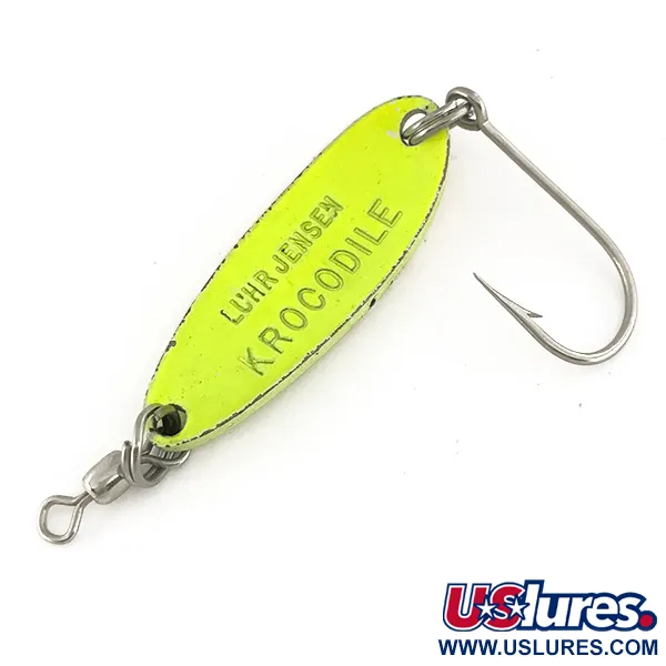 Luhr Jensen Krocodile UV Skeddrag, Chartreuse/Röd, 9g, UV, #7484