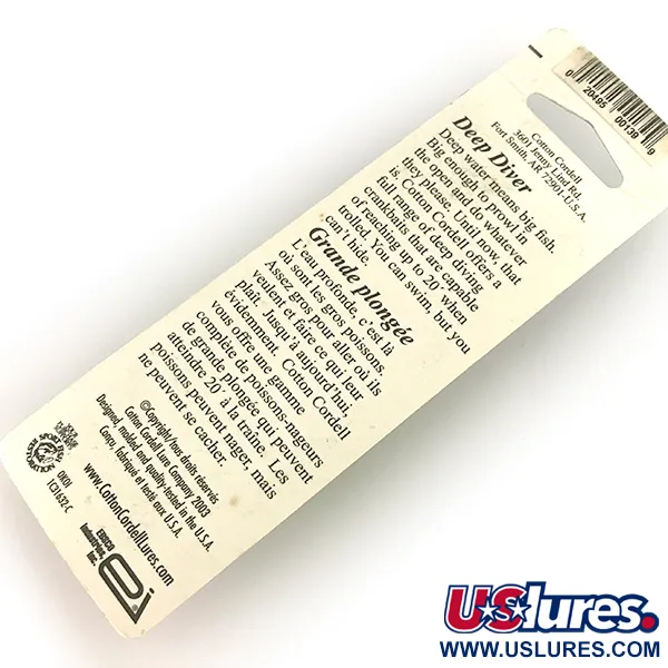 Cotton Cordell Wally Diver Wobbler, Chartreuse, 14g, #7499