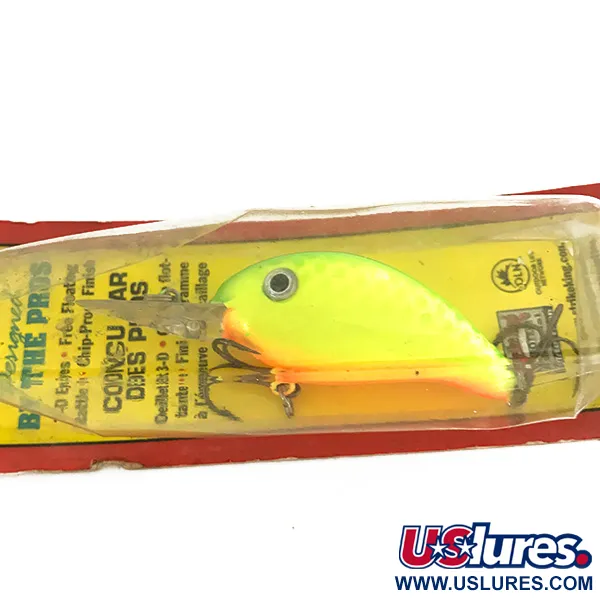 Strike King Pro Model 3XD Crankbait, Chartreuse, 12g, Rassel, #7501