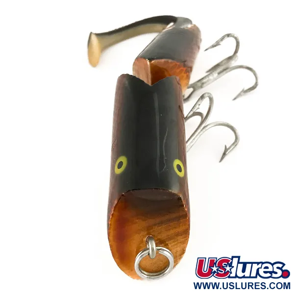 Fred Arbogast A.C. Plug Vintage Popper, Brun, 28g, Ledad Kropp, #7508