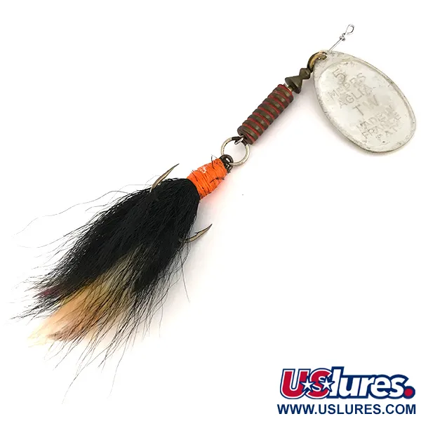 Mepps Aglia 5 dressed Spinnare, Silver, 14g, Klädd krok, #7521