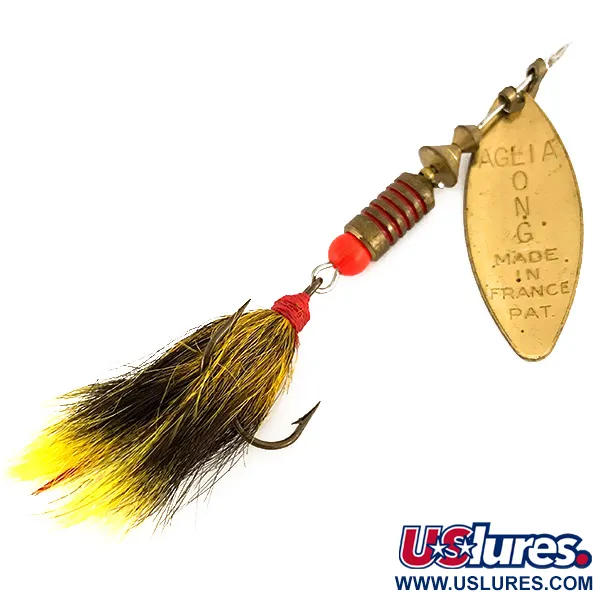 Mepps Aglia Long 2 Dressed Spinnare, Mässing, 7.3g, Ekorrsvans, #7531