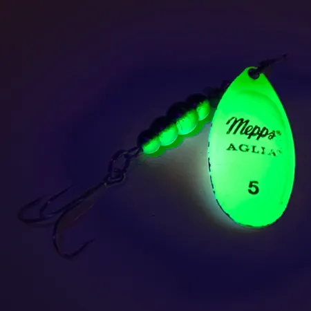 Mepps Aglia 5 Fluo UV Spinnare, Chartreuse, 14g, UV-aktiv, #7621