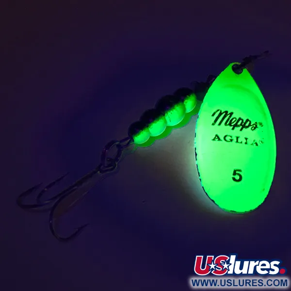 Mepps Aglia 5 Fluo UV Spinnare, Chartreuse, 14g, UV-aktiv, #7621