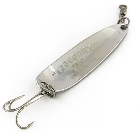 Luhr Jensen Krocodile Die #5 Skeddrag, Nickel/Blå, 23g, Vintage, #7630