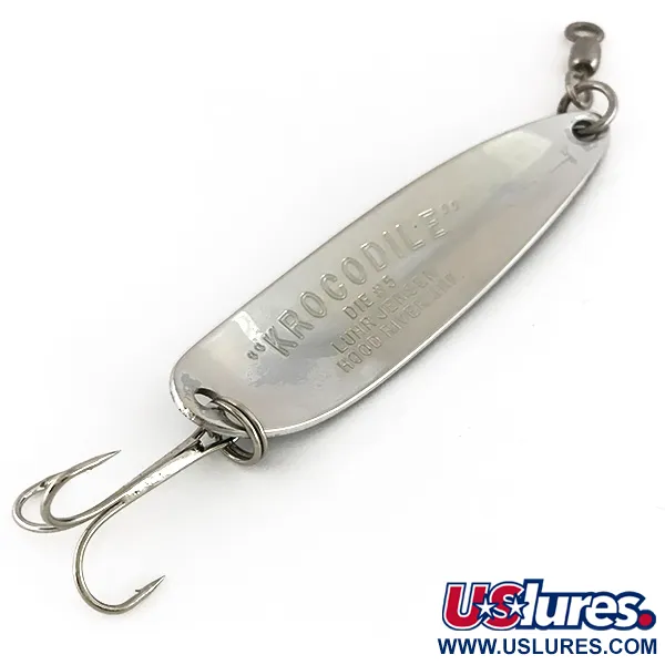 Luhr Jensen Krocodile Die #5 Skeddrag, Nickel/Blå, 23g, Vintage, #7630