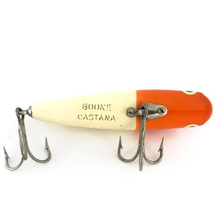 Boone Castana Popper, Röd / Vit, 10g, Cupped Mouth, #7643