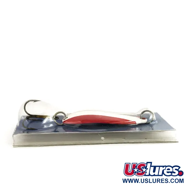 Blue Fox Strobe Tear Drop Spoon Skeddrag, Röd/Vit, 11g, #7676