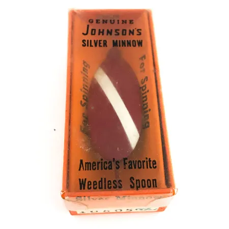 Johnson Silver Minnow Skeddrag, Röd / Vit, 5g, Vasskydd, #7677