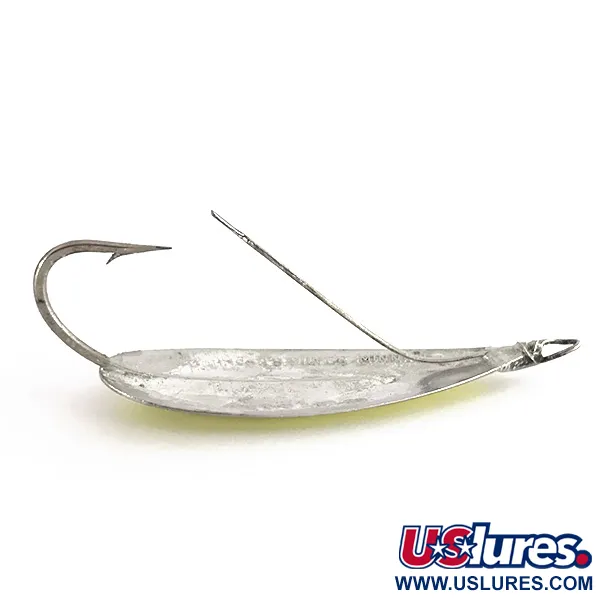 Johnson Weedless Silver Minnow UV Skeddrag, Silver/Chartreuse, 12g, #7711