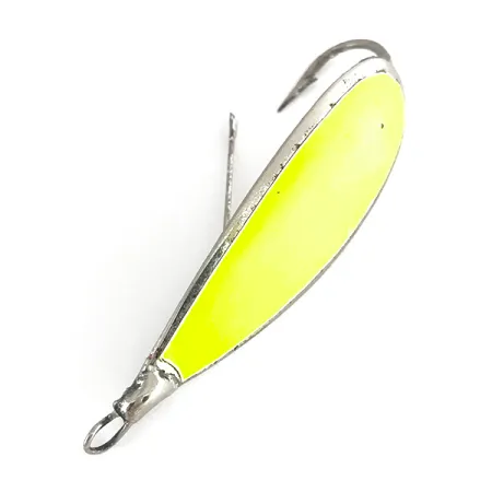 Johnson Weedless Silver Minnow UV Skeddrag, Silver/Chartreuse, 12g, #7711