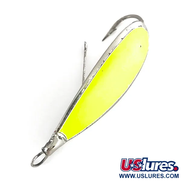 Johnson Weedless Silver Minnow UV Skeddrag, Silver/Chartreuse, 12g, #7711