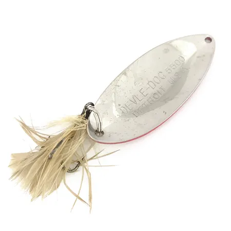 Dardevle Devle Dog 5500 Skeddrag, Röd/Vit/Nickel, 21g, Fjäder, #7791