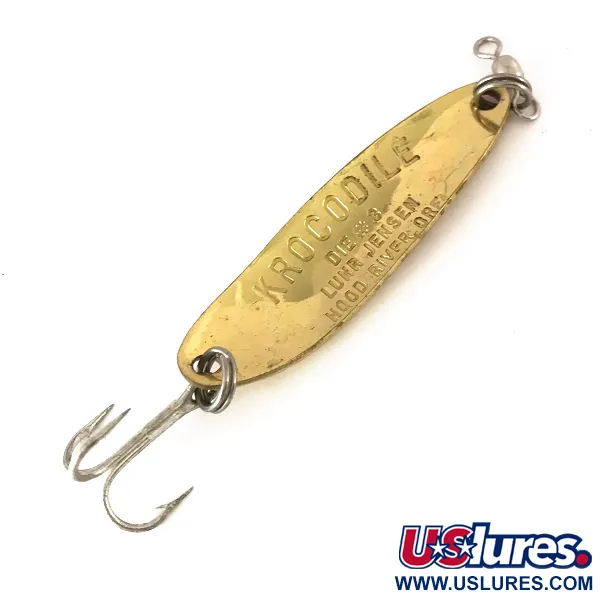 Luhr Jensen Krocodile Die #3 Skeddrag, Hamrat Guld/Orange, 10g, #7824