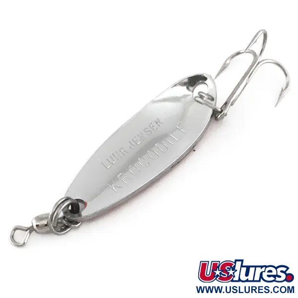 Luhr Jensen Krocodile Skeddrag, Hamrad nickel/Röd, 9g, Långkastande, #7869