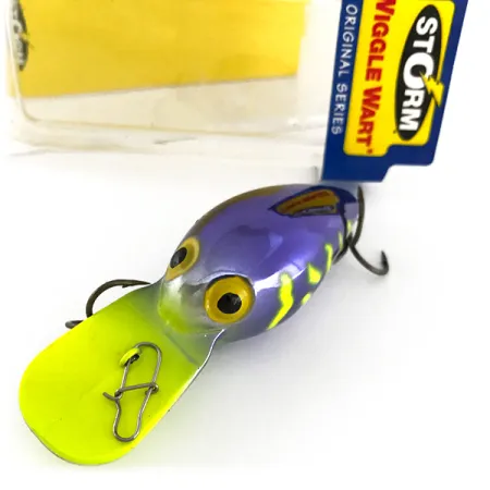 Storm Wiggle Wart Wobbler, Lila / Fluo Gul, 11g, Rassel, #7944