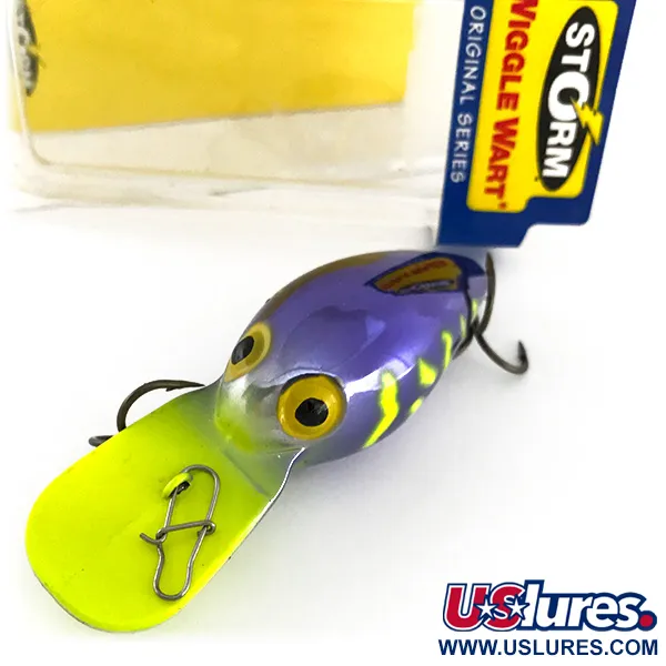 Storm Wiggle Wart Wobbler, Lila / Fluo Gul, 11g, Rassel, #7944