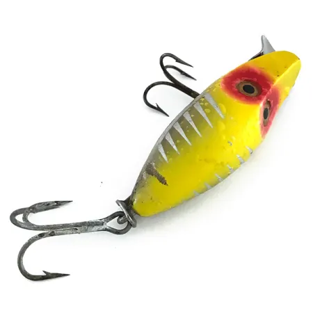 Heddon River Runt Midget Bete, Gul-Röd-Silver, 10g, Metalldivskiva, #7953