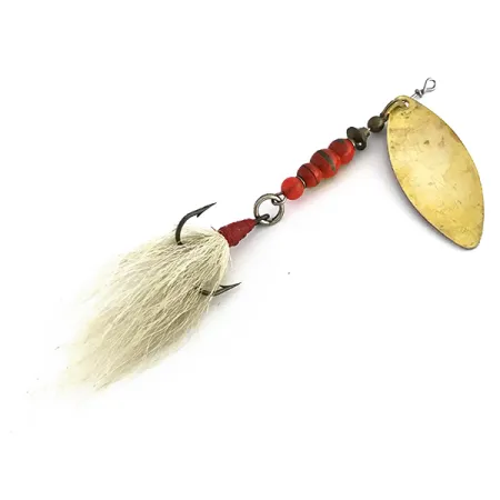 Mepps Aglia Long 3 Dressed Spinnare, Mässing/Orange/Vit, 12g, #7980