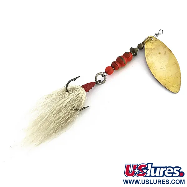 Mepps Aglia Long 3 Dressed Spinnare, Mässing/Orange/Vit, 12g, #7980