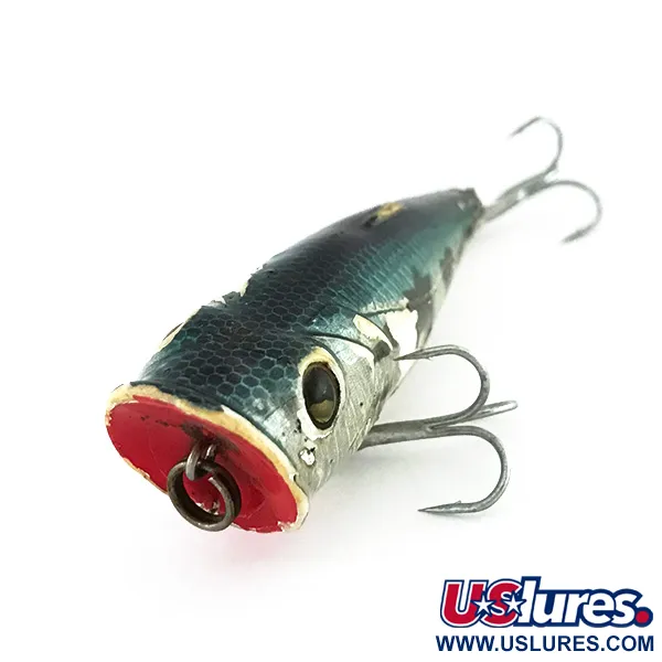 Matzuo Popper Ytgående bete, Silver / Ljusblå, 7g, Röd mun, #7986