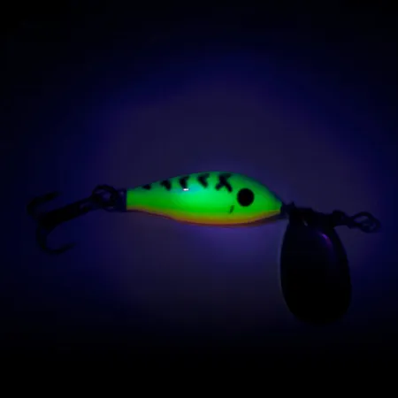 Blue Fox Vibrax Minnow Spin 1 UV Spinnare, Fire Tiger, 4g, UV, #8062